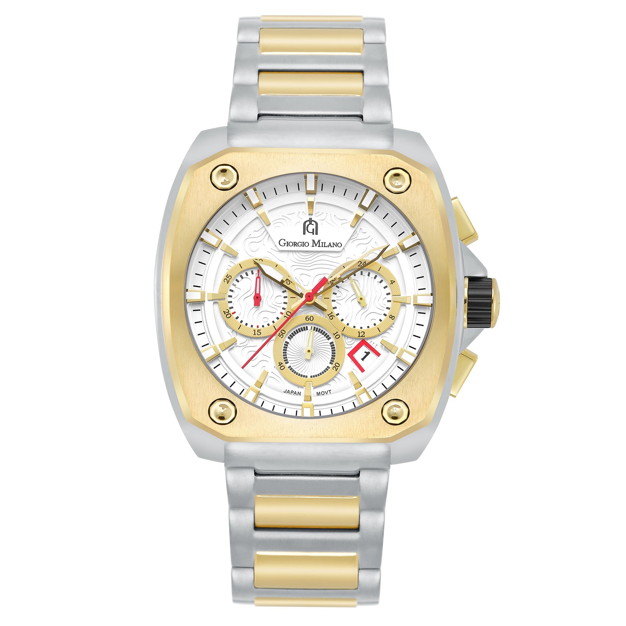 Giorgio Milano Tow-Tone Steel White Dial Men's Chrono Watch - 235STG02