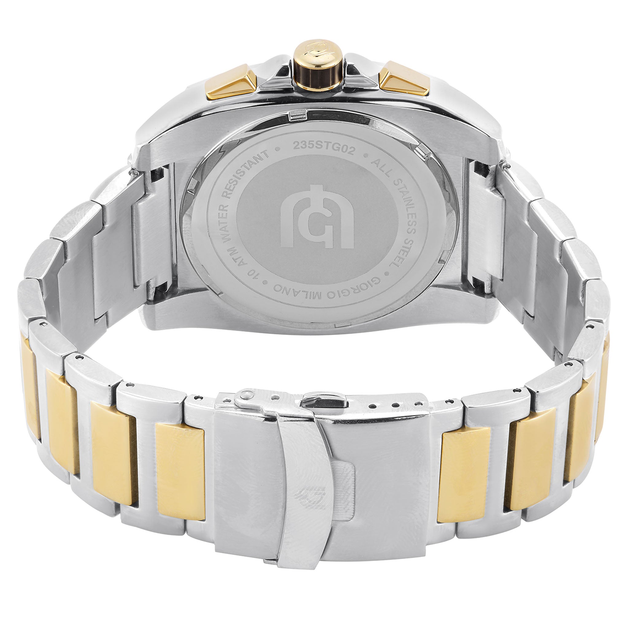 Giorgio Milano Two-Tone Stainless Steel White Dial Chronograph Men's Watch - 235STG02