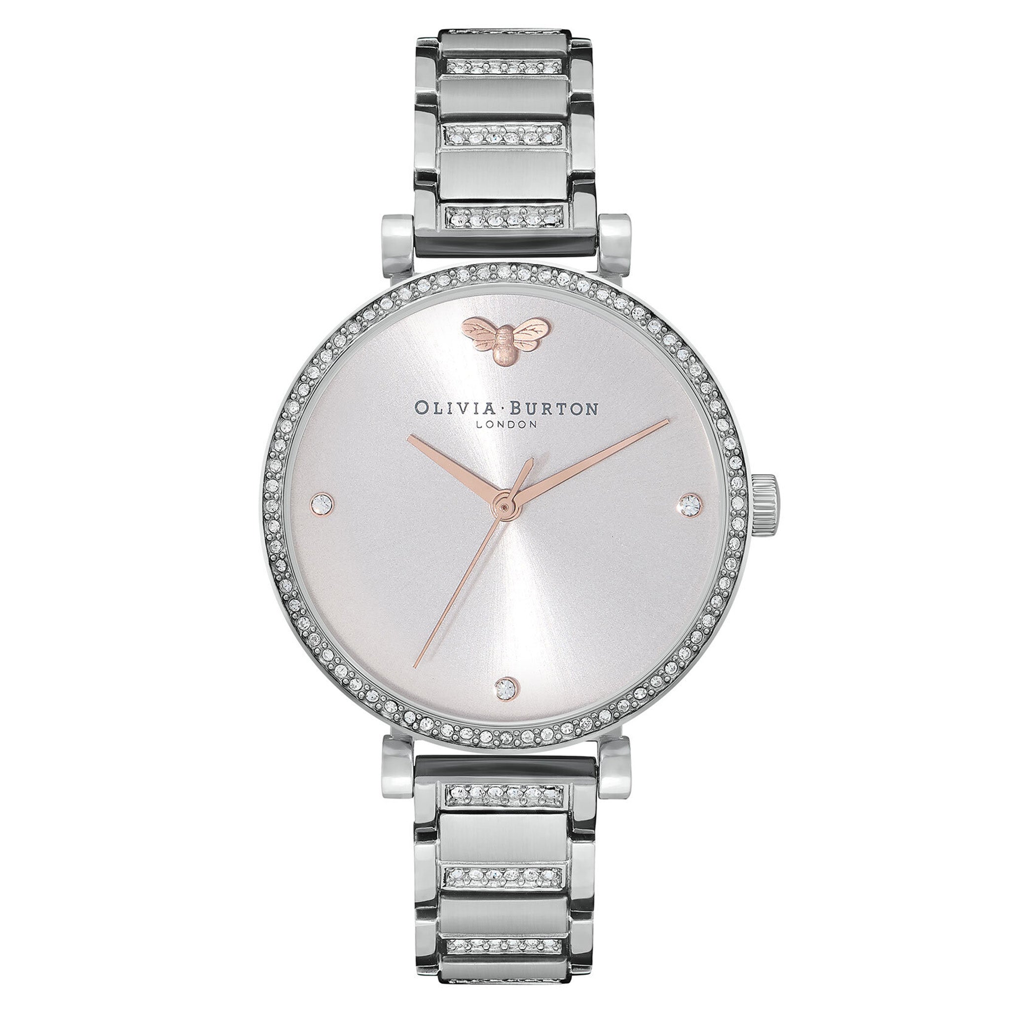 Olivia Burton Bee Crystal White