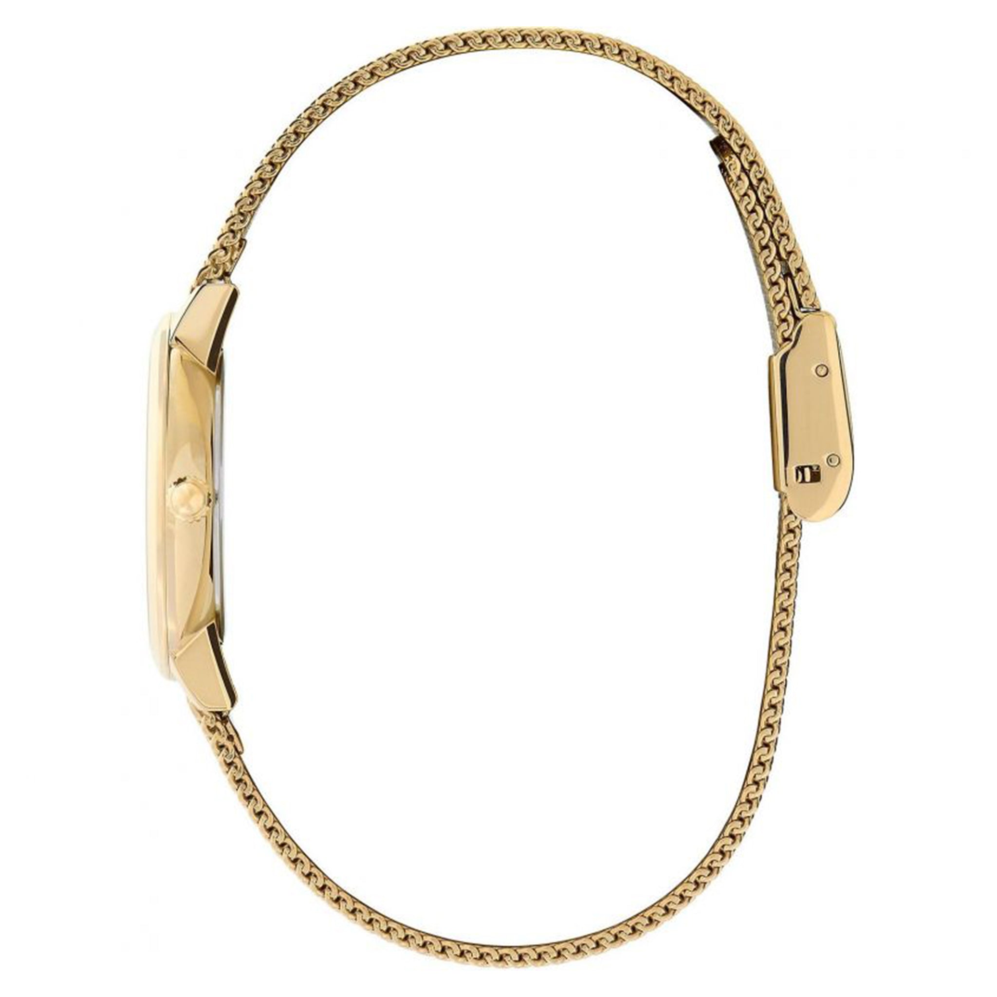 Olivia Burton Ultra Slim Bee Gold Steel Mesh Light Gold Dial Women's Watch - 24000022