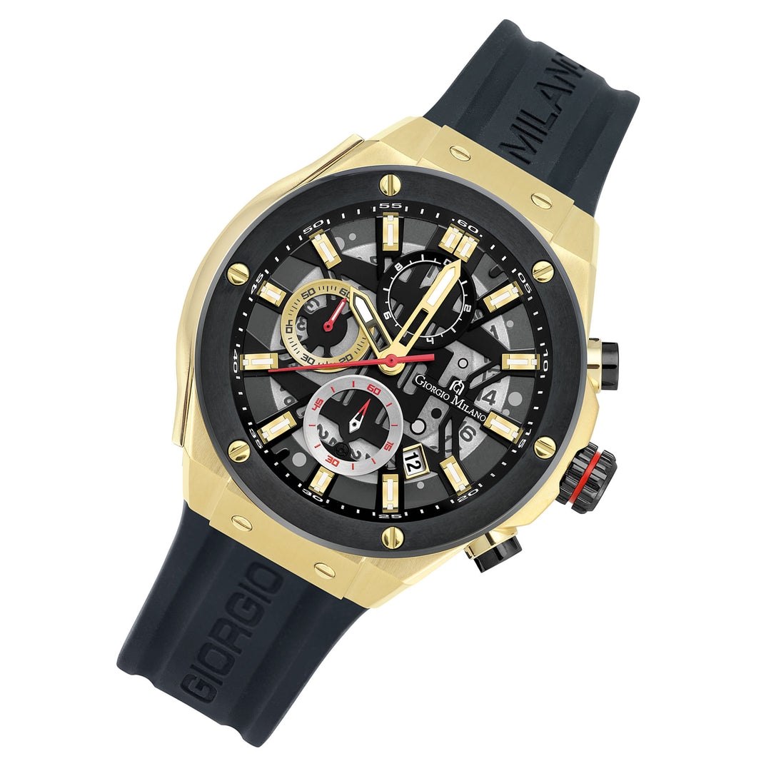 Giorgio Milano Black Silicone Chronograph Men's Watch - 240SGBK313
