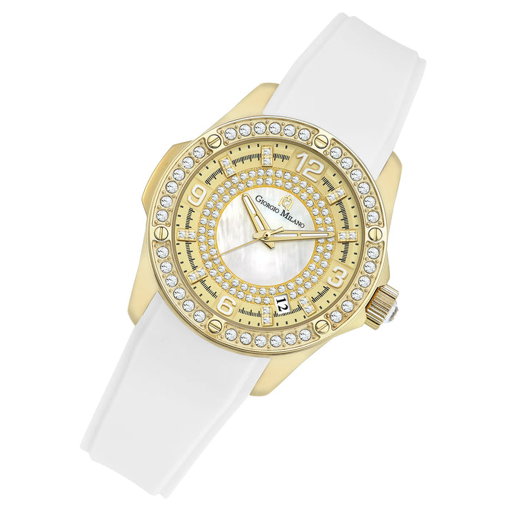 Giorgio Milano White Silicone Mother of Pearl Dial Women's Watch - 241SG51312