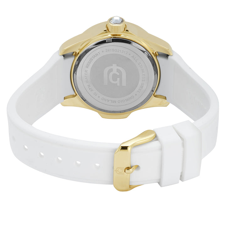 Giorgio Milano White Silicone Mother of Pearl Dial Women's Watch - 241SG51312