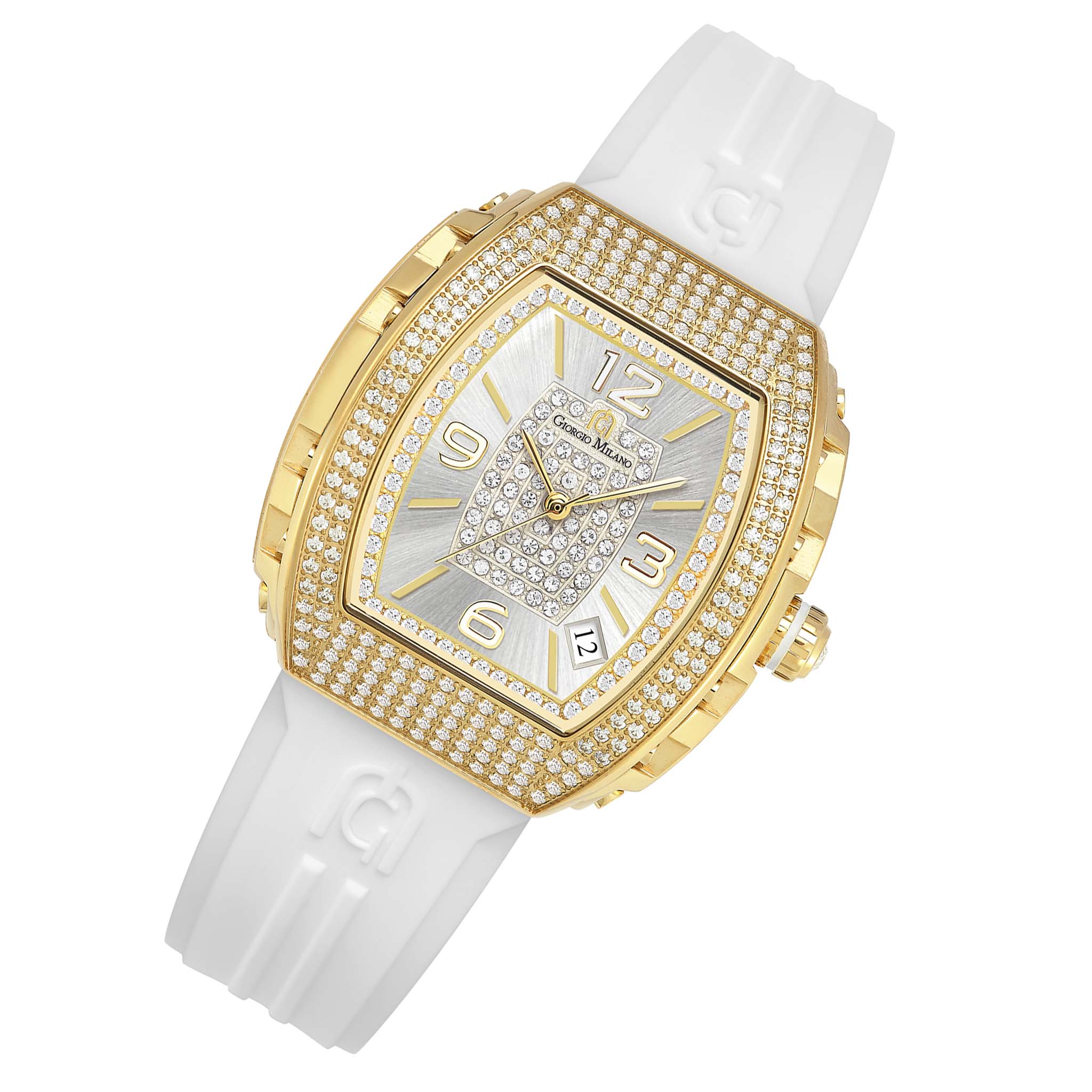 Giorgio Milano White Silicone Silver Dial Women's Watch - 242SG212