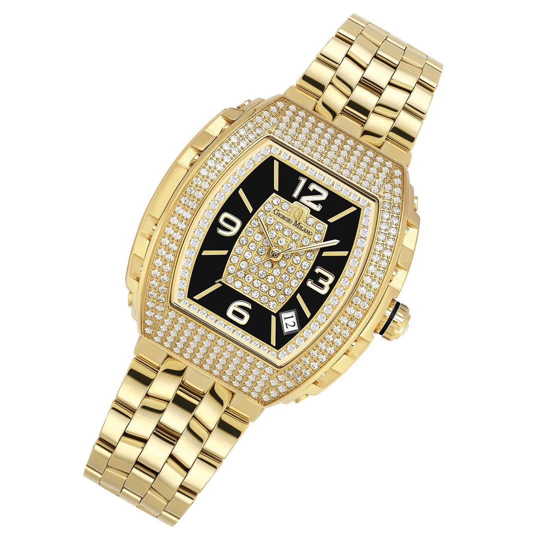 Giorgio Milano Gold Steel Black Dial Women's Watch - 242SG3M