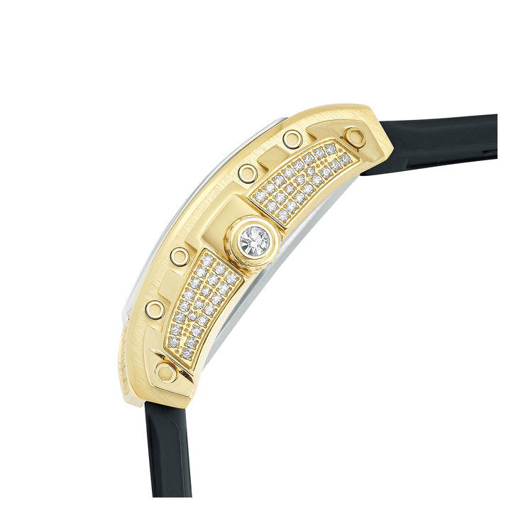 Giorgio Milano Black Silicone Gold Dial Women's Watch - 242SG513