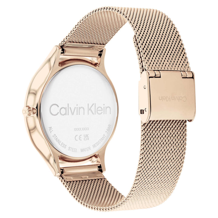 Calvin Klein Carnation Gold Mesh Multi-colour Dial Women's Watch - 25200006