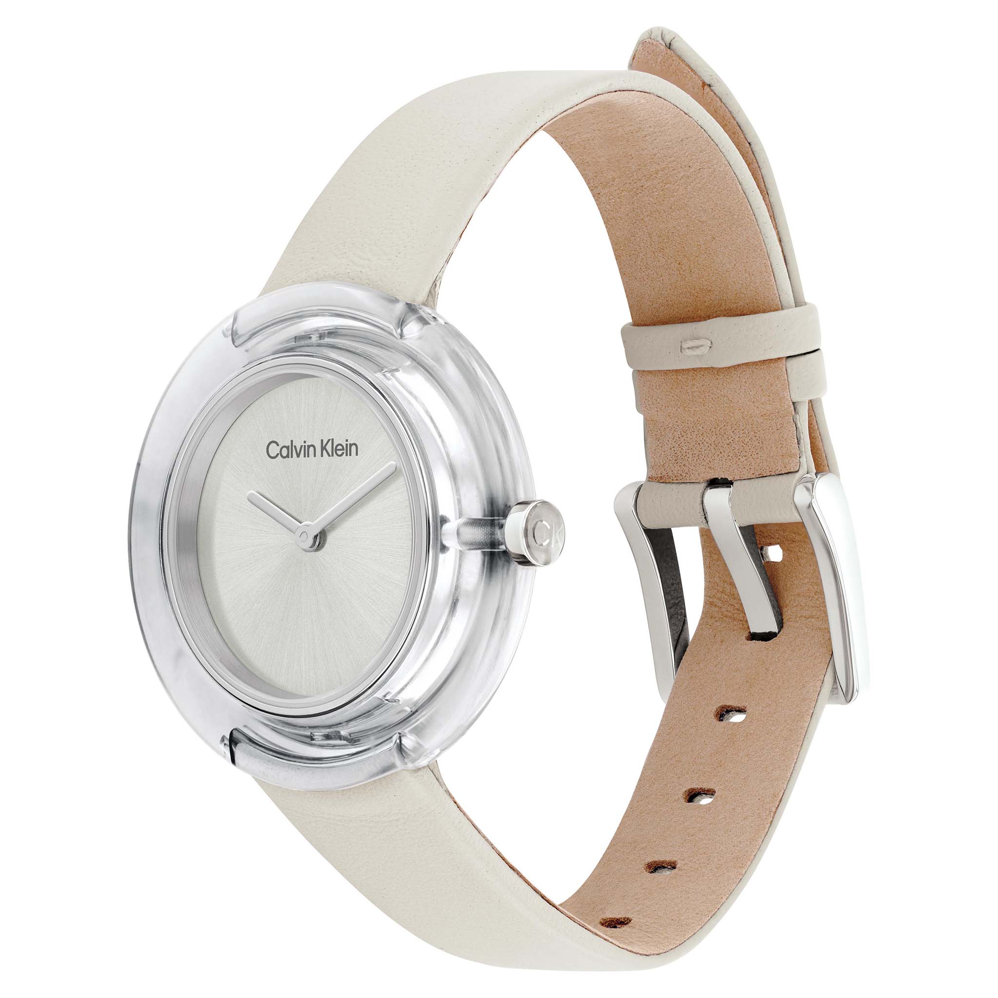 Calvin Klein Chalk Leather Women's Watch - 25200019