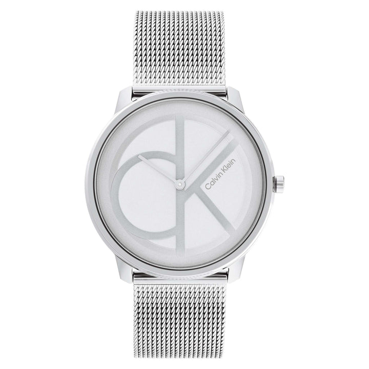 Calvin Klein Steel Mesh Silver White Dial Unisex Watch - 25200027