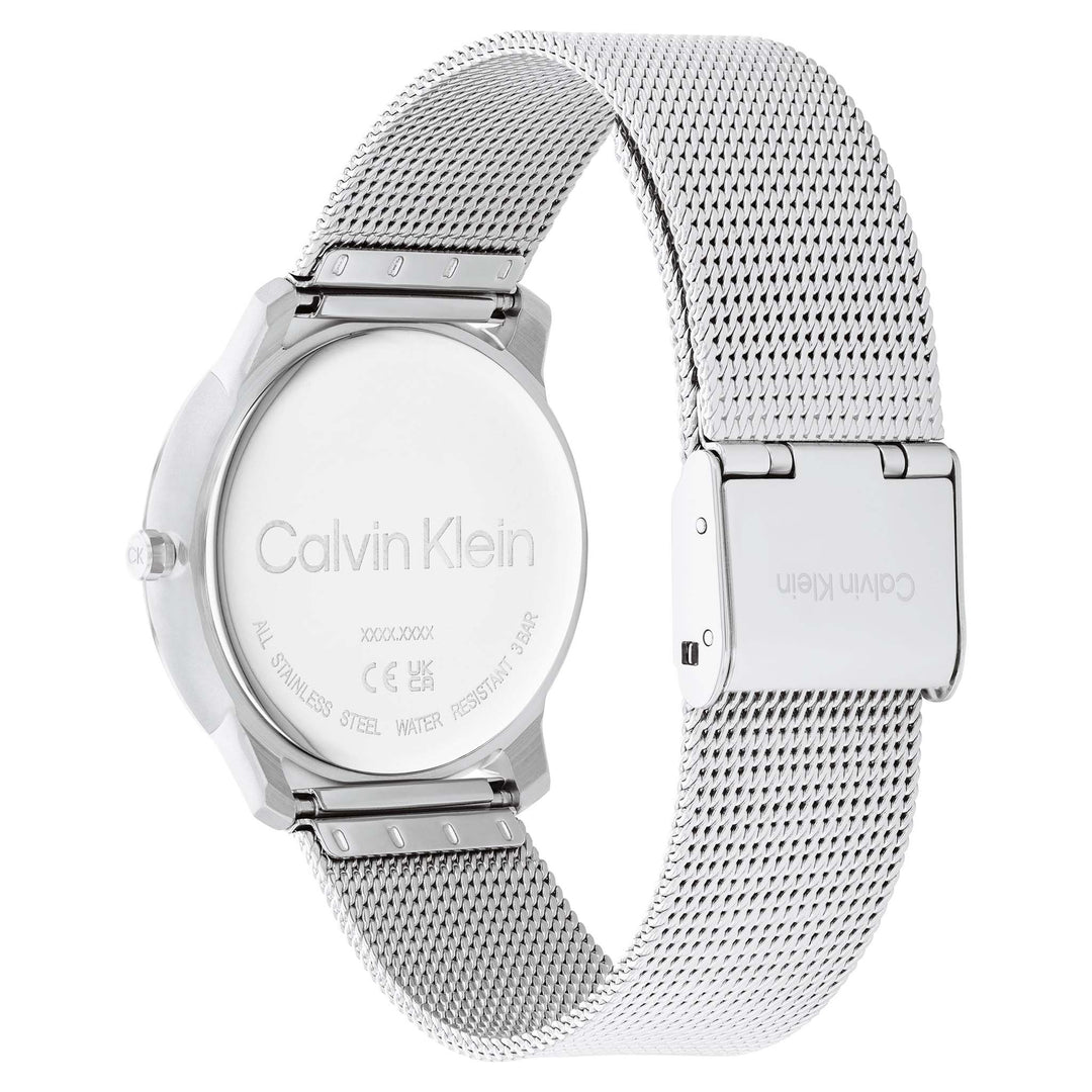 Calvin Klein Steel Mesh Silver White Dial Unisex Watch - 25200032