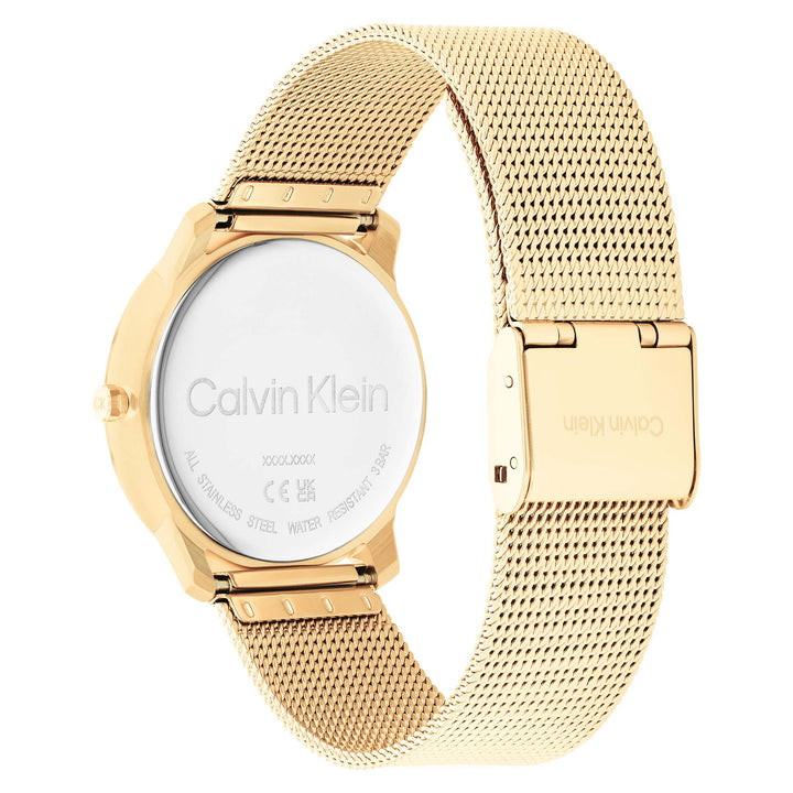Calvin Klein Gold Mesh Light Champagne Dial Unisex Watch - 25200034