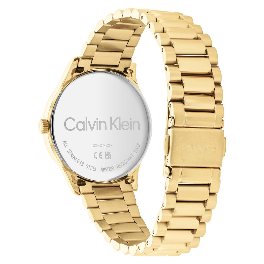 Calvin Klein Gold Steel Light Champagne Dial Unisex Watch - 25200043