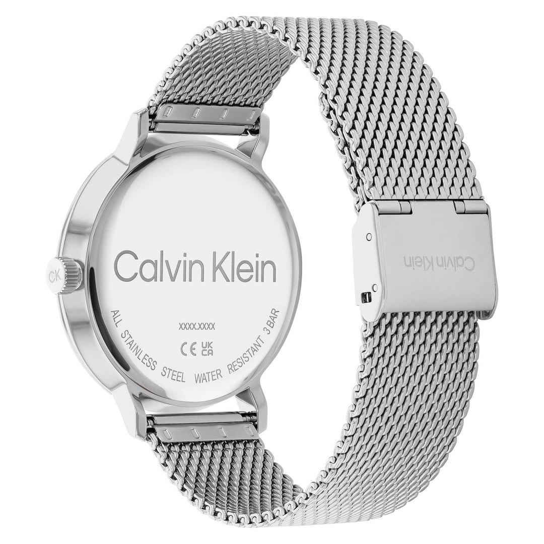 Calvin Klein Silver Mesh Blue Dial Men's Watch - 25200045