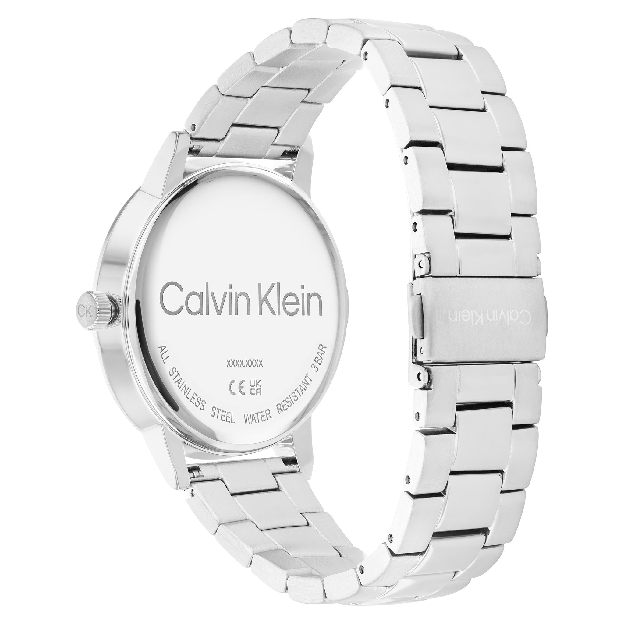 Calvin klein stainless steel back outlet water resistant price