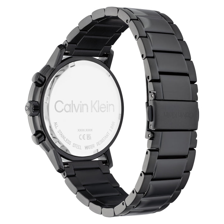 Calvin Klein Black Steel Grey Dial Men's Multi-function Watch - 25200062