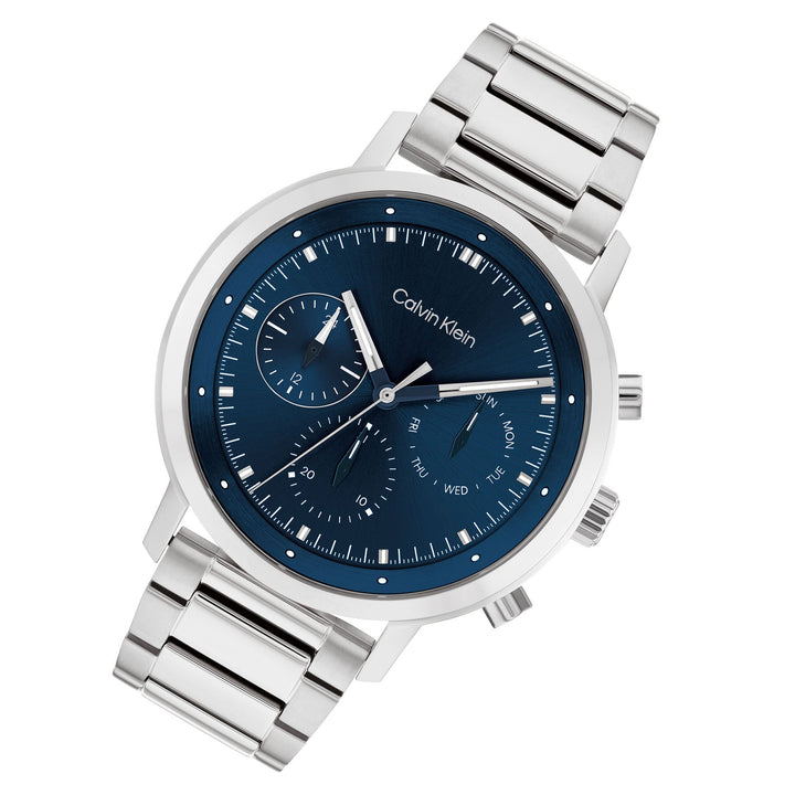 Calvin Klein Stainless Steel Blue Dial Men's Multi-function Watch - 25200063