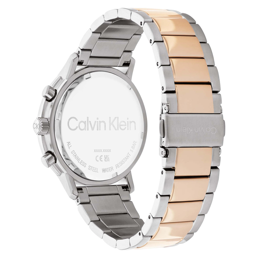Calvin Klein Two-Tone Steel Grey Dial Men's Multi-function Watch - 25200064