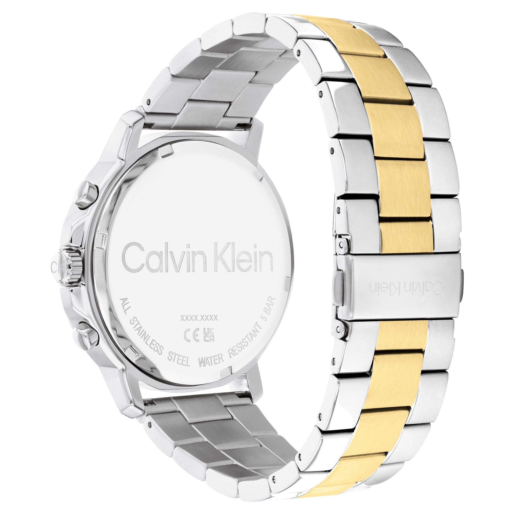 Calvin Klein Two-Tone Steel Black Dial Men's Multi-function Watch - 25200070