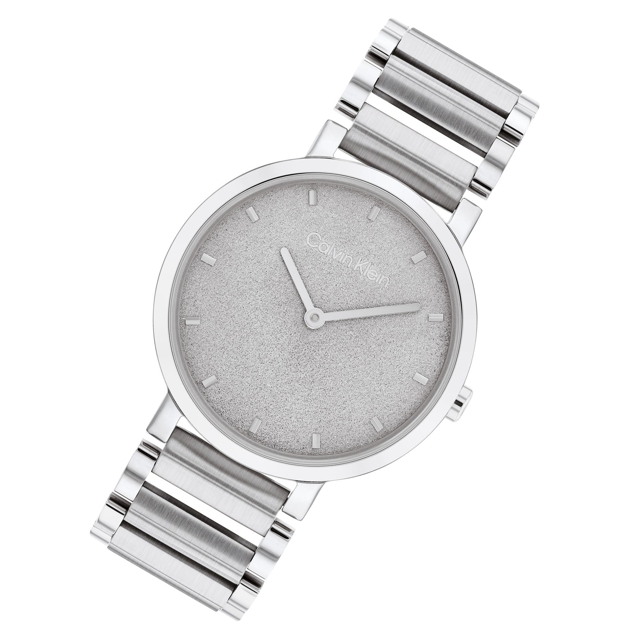 Calvin Klein Open Link Stainless Steel Silver Dial Women's Watch - 25200085