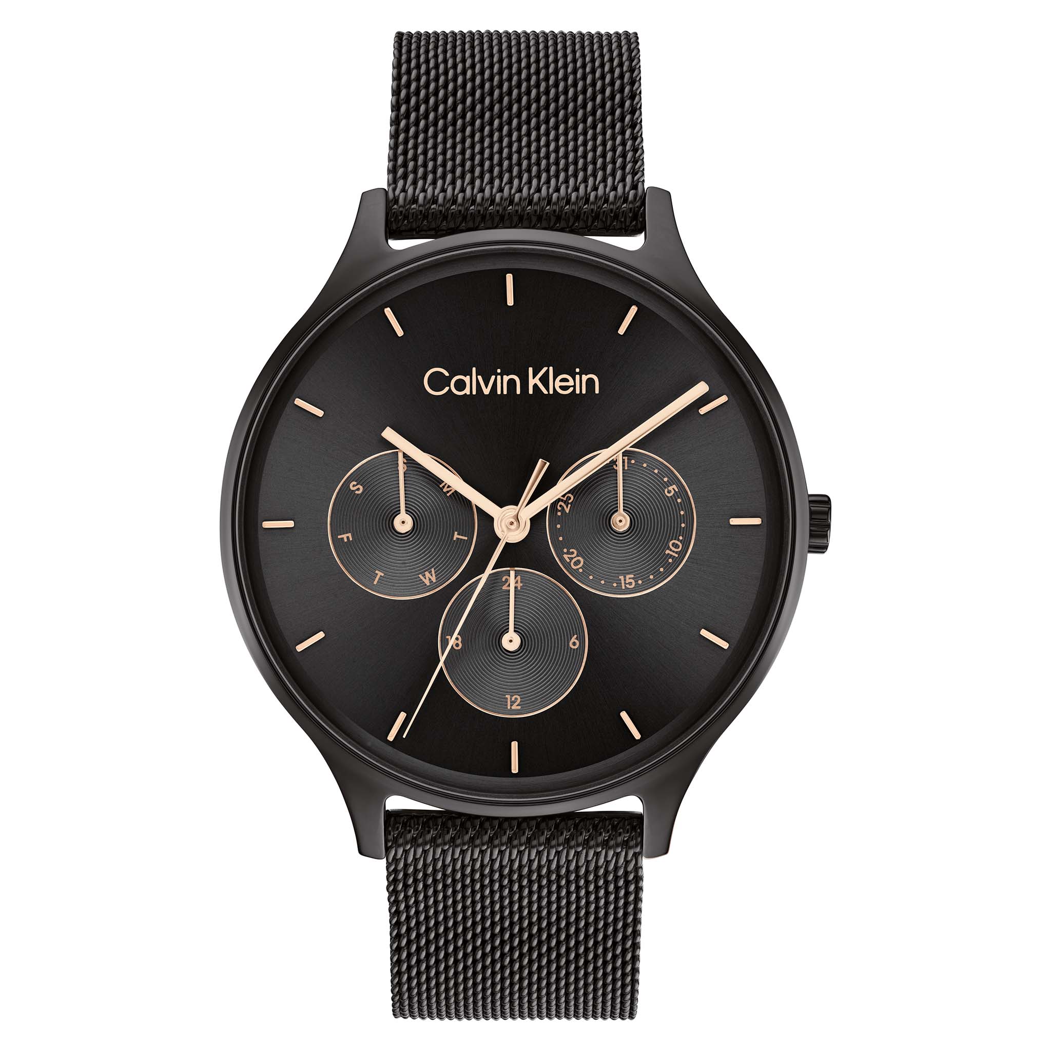 Calvin Klein Black Mesh Women's Multi-function Watch - 25200105