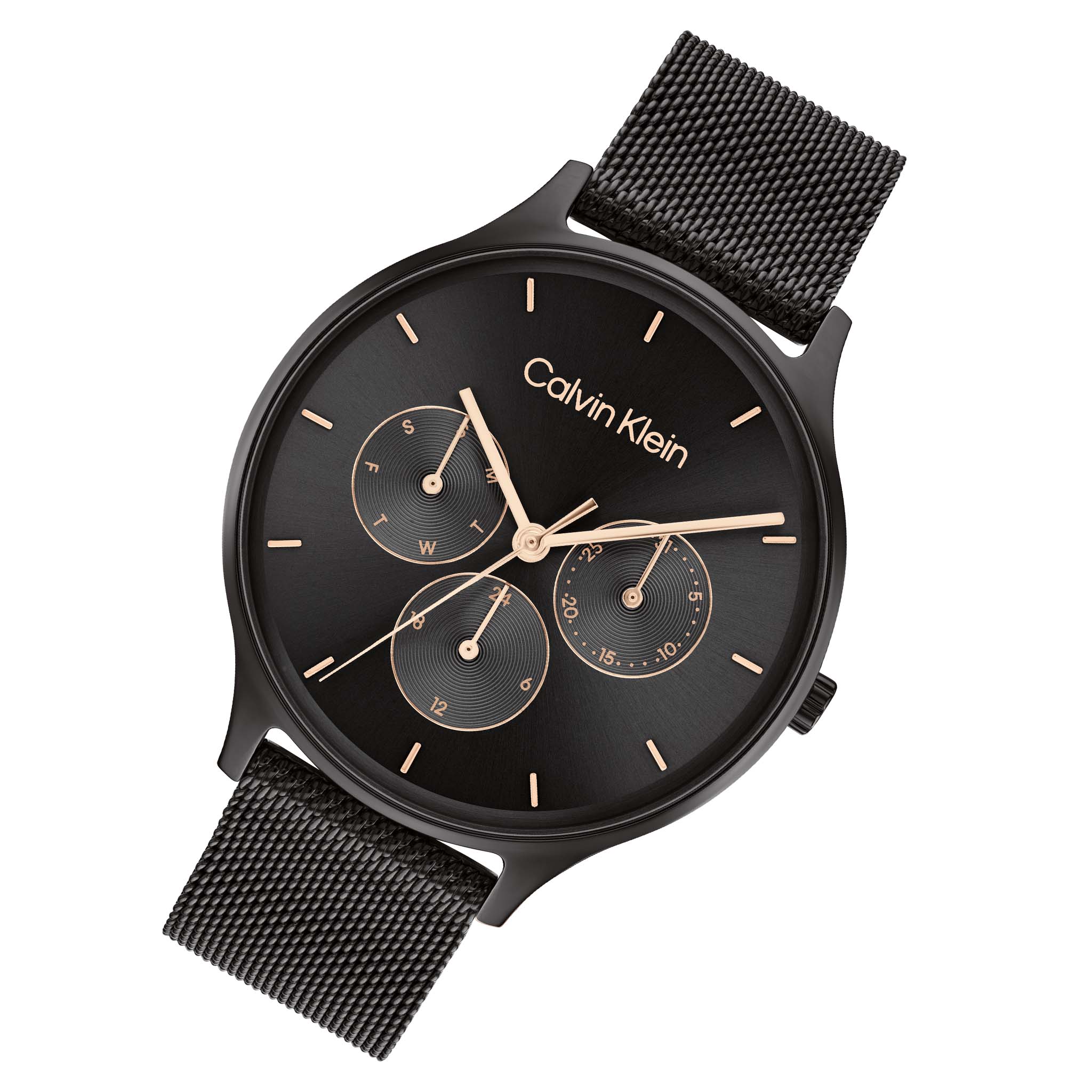 Calvin Klein Black Mesh Women's Multi-function Watch - 25200105