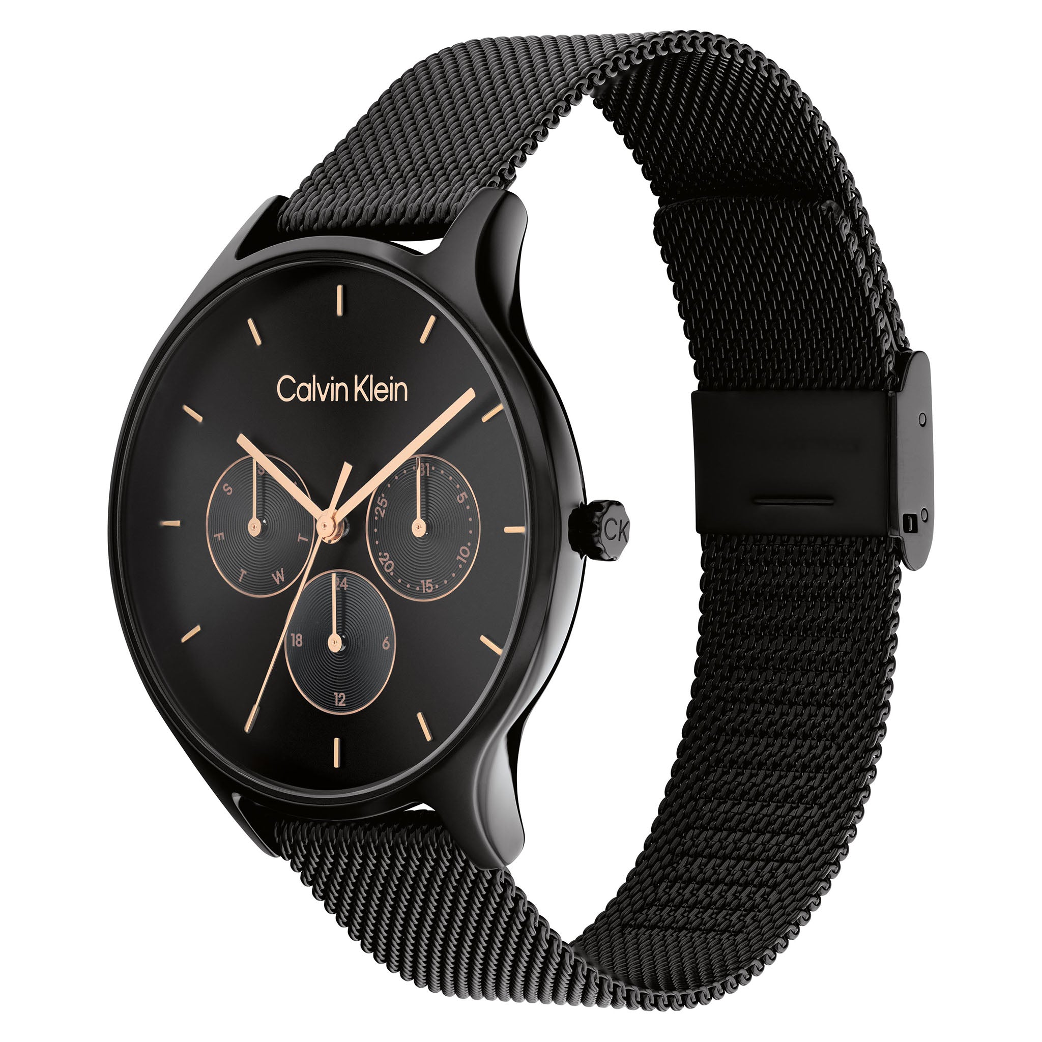 Calvin Klein Black Mesh Women's Multi-function Watch - 25200105