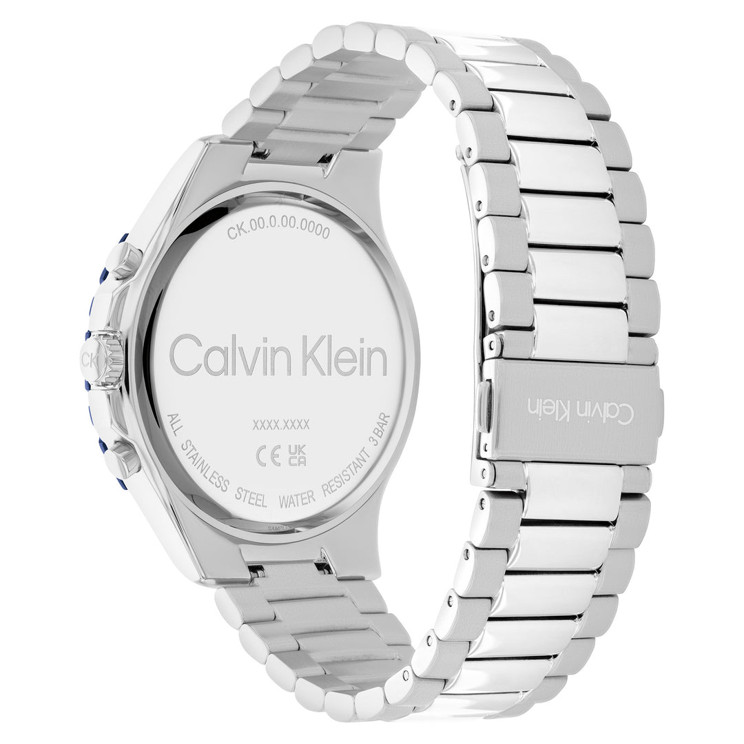 Calvin Klein Sport Stainless Steel Blue Dial Men's Multi-function Watch - 25200115