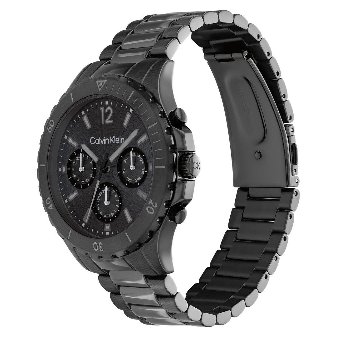 Calvin Klein Sport Black Steel Factory The Men\'s Multi-function Australia - Watch – 25200117 Watch