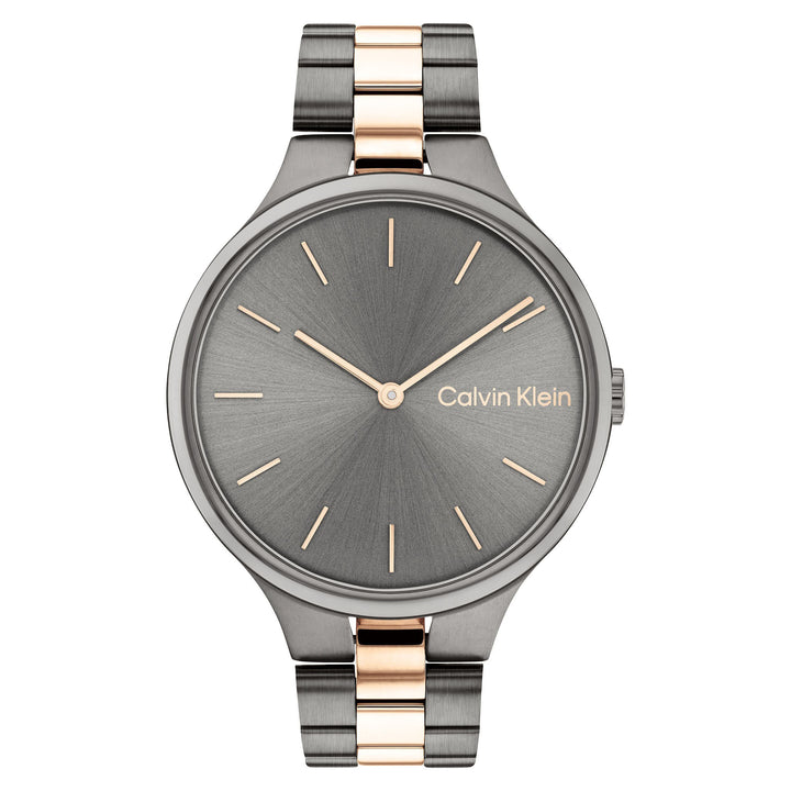 Calvin Klein Rose Gold & Grey Steel Women's Watch - 25200127