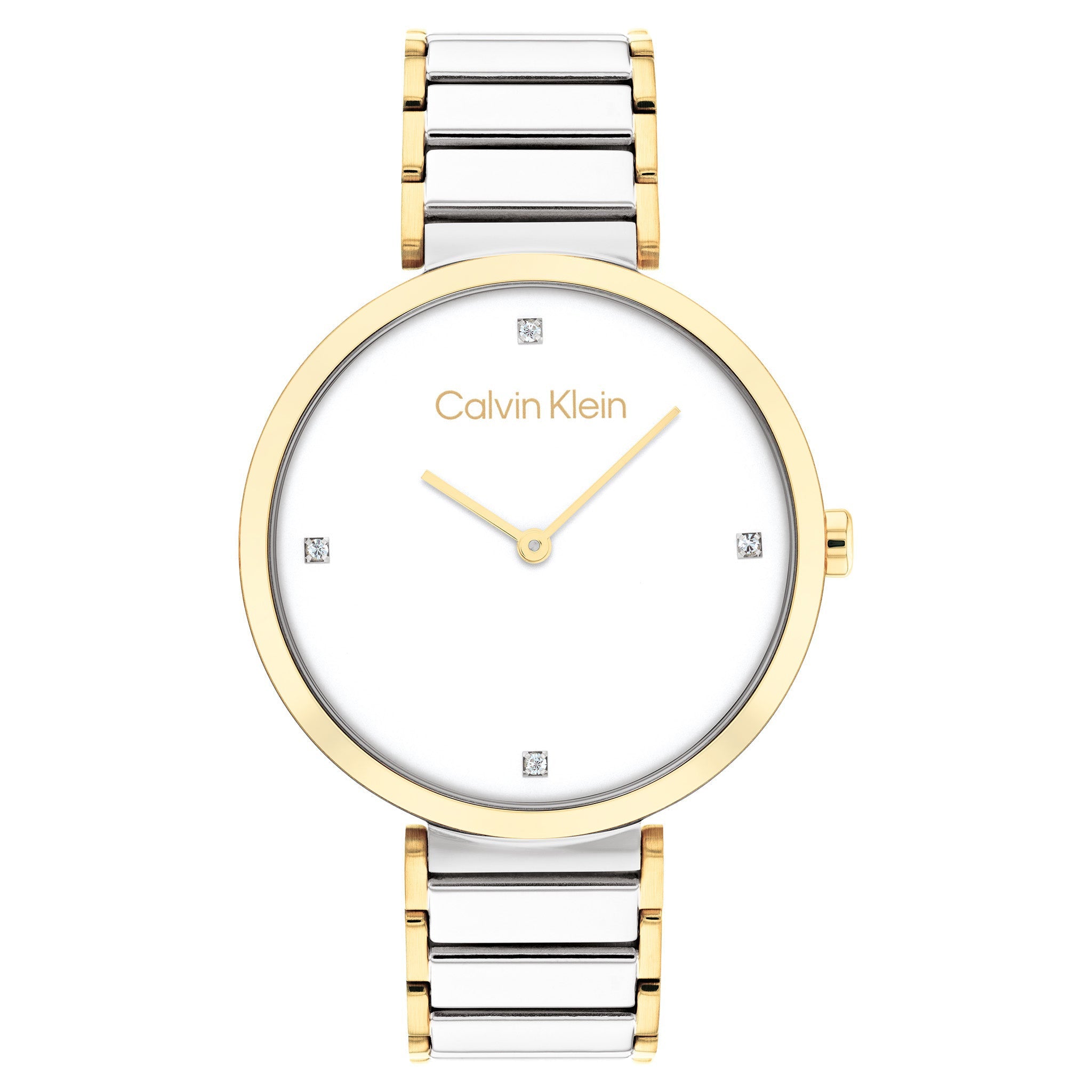 Calvin Klein Two-Tone Stainless Steel White Dial Women's Watch - 25200134