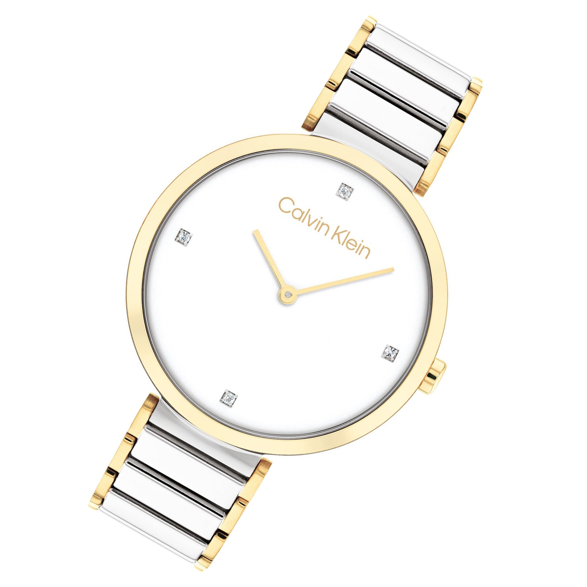 Calvin Klein Two-Tone Stainless Steel White Dial Women's Watch - 25200134