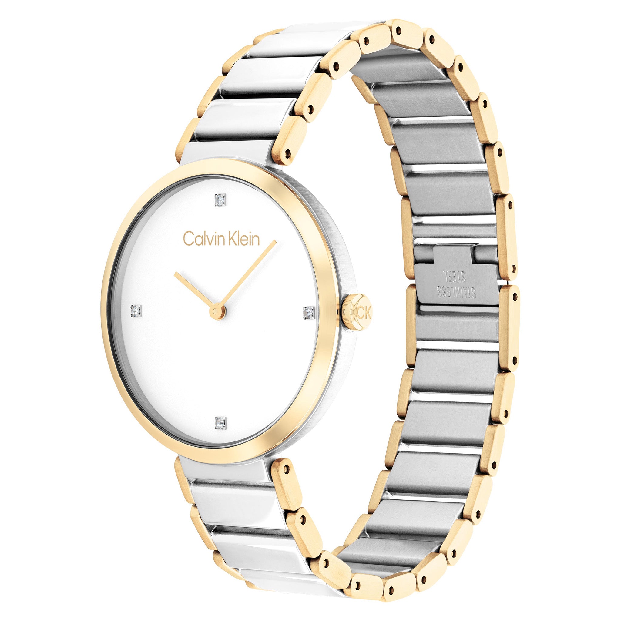 Calvin Klein Two-Tone Stainless Steel White Dial Women's Watch - 25200134