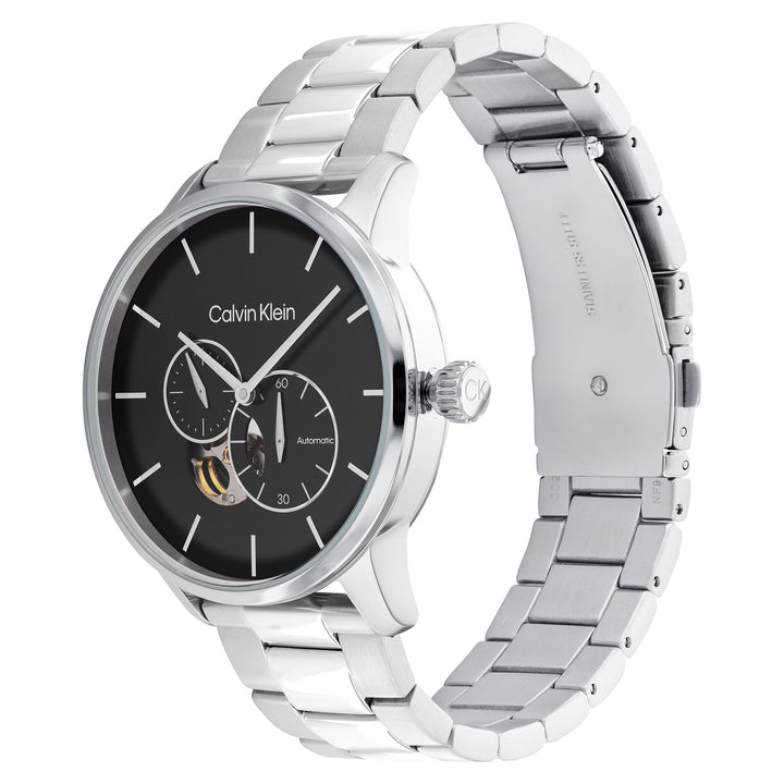 Calvin Klein Stainless Steel Black Dial Mech-Automatic Men's Watch - 25200148