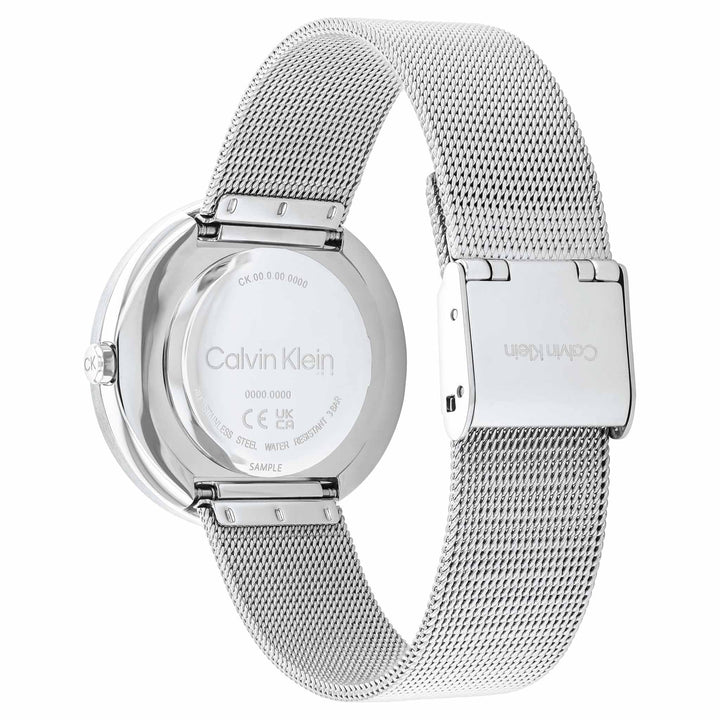 Calvin Klein Silver Mesh Blush Dial Women's Watch - 25200149