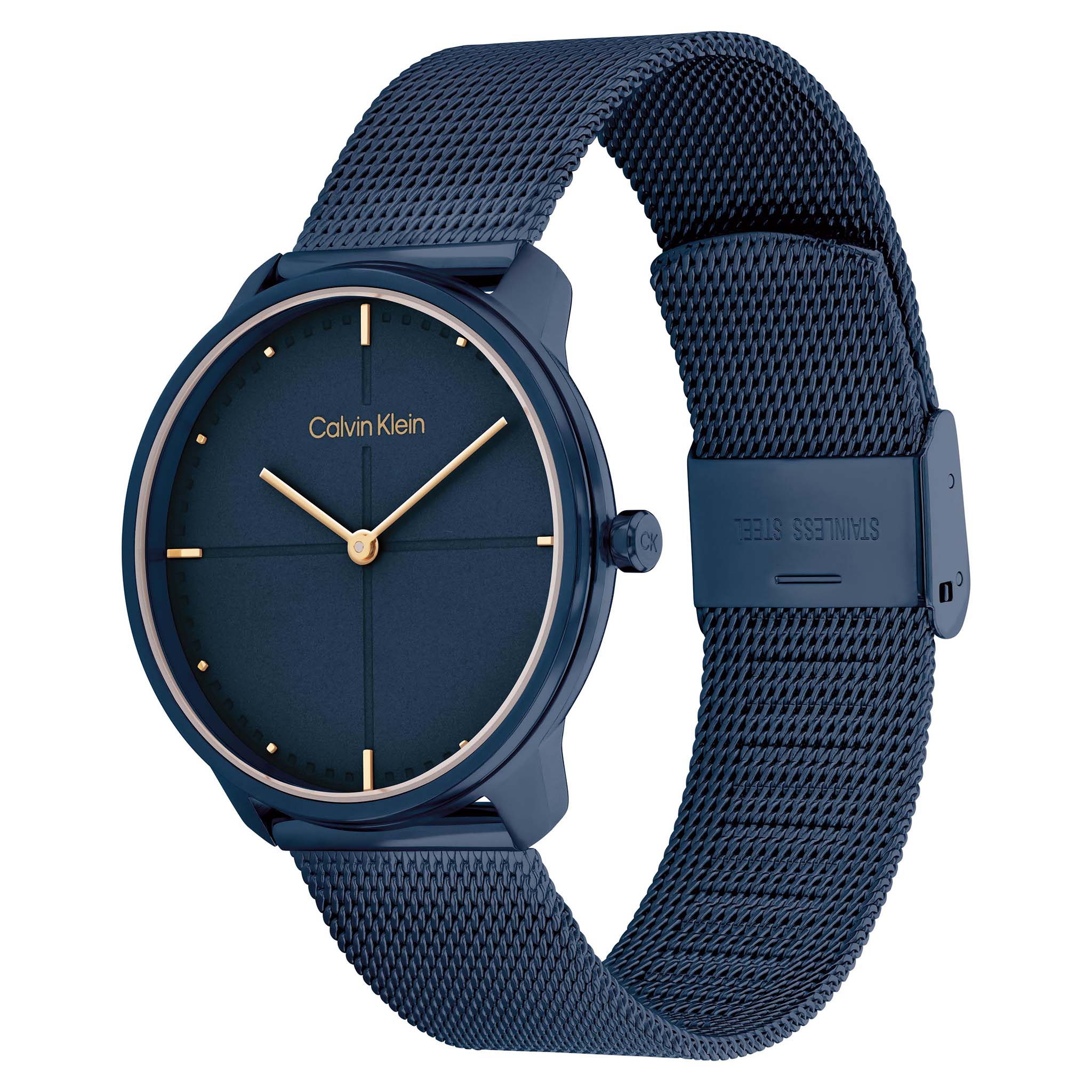 Calvin Klein Blue Mesh Unisex Watch - 25200160
