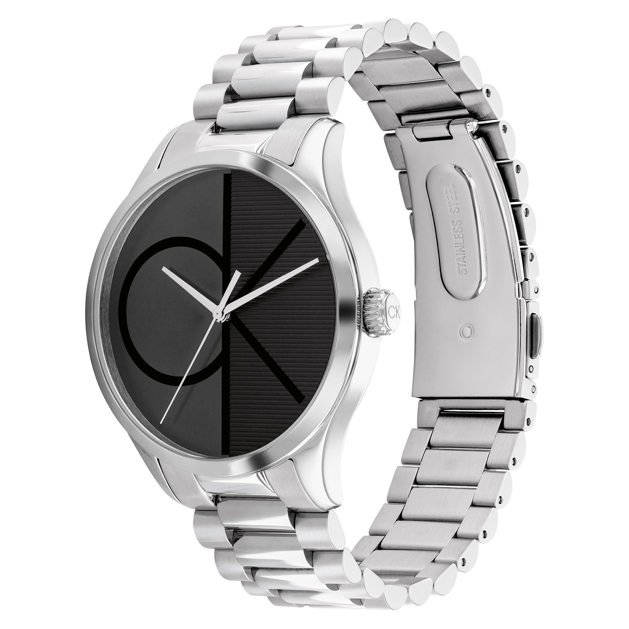 Calvin Klein Stainless Steel Black Dial Unisex Watch - 25200163