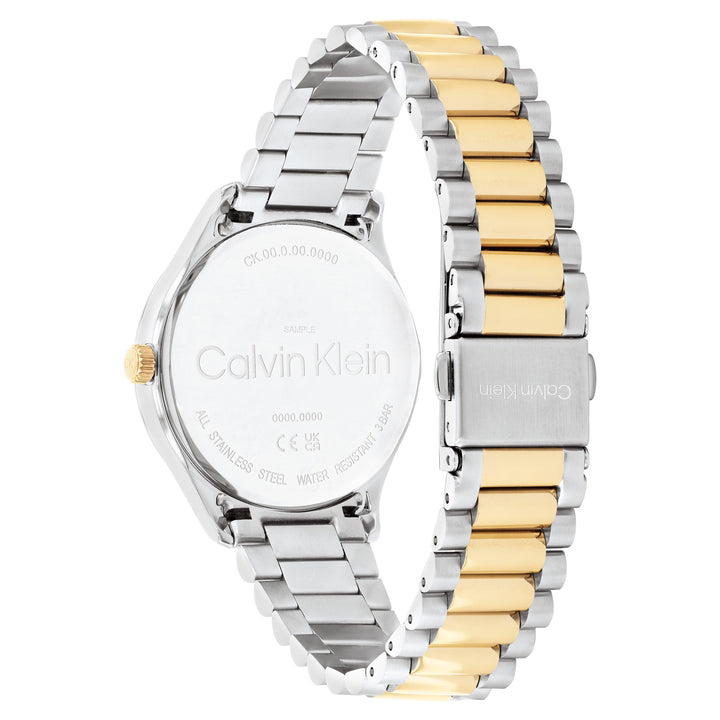 Calvin Klein Two-Tone Steel Silver White Dial Unisex Watch - 25200167