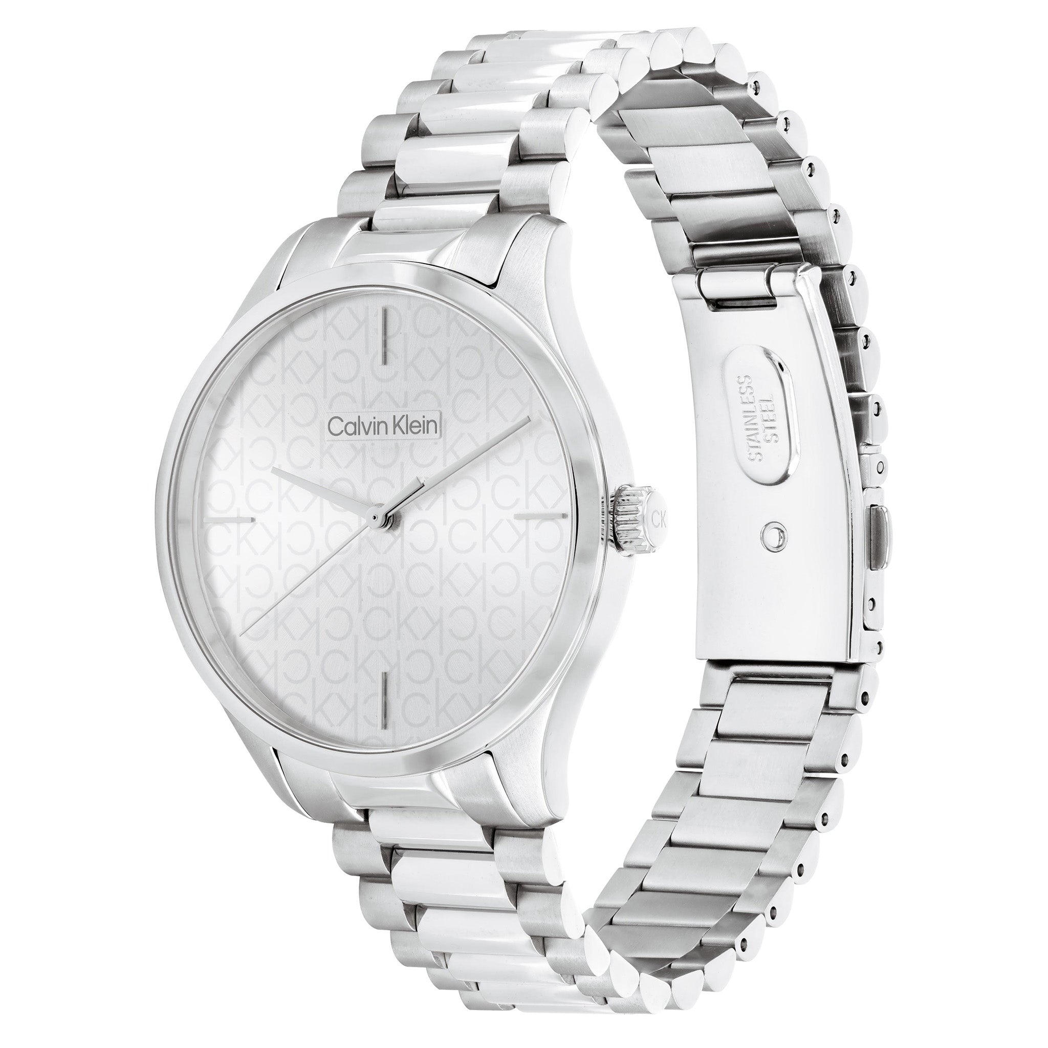 Calvin Klein Stainless Steel Silver Dial Unisex Watch - 25200168