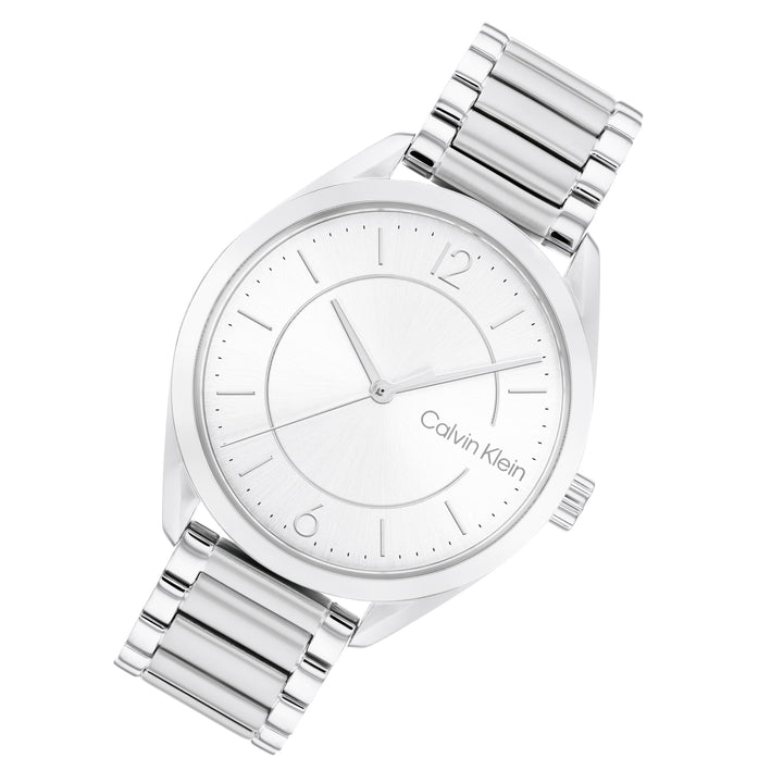Calvin Klein Stainless Steel Silver White Dial Women's Watch - 25200190