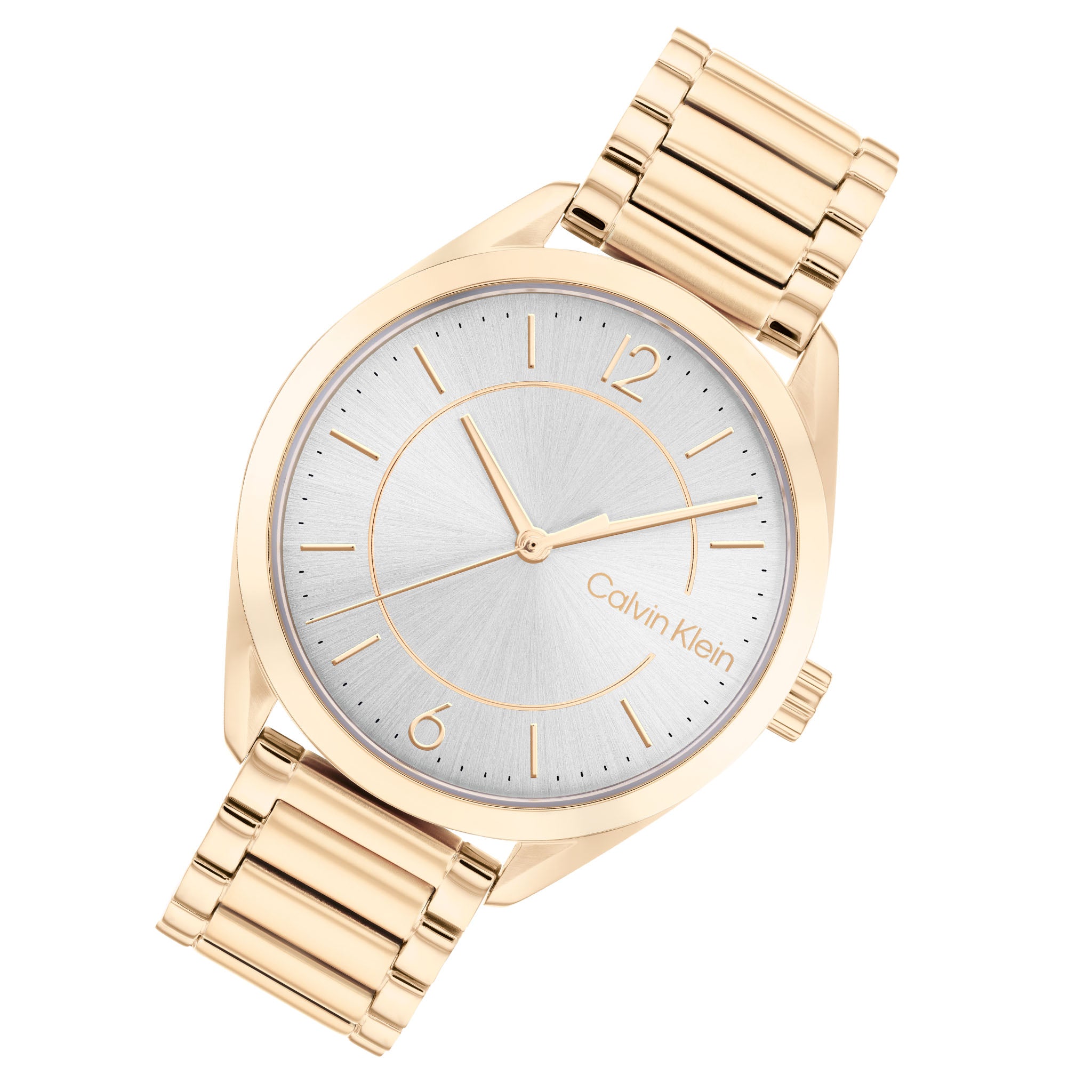 Calvin Klein Carnation Gold Steel Grey Dial Women's Watch - 25200191