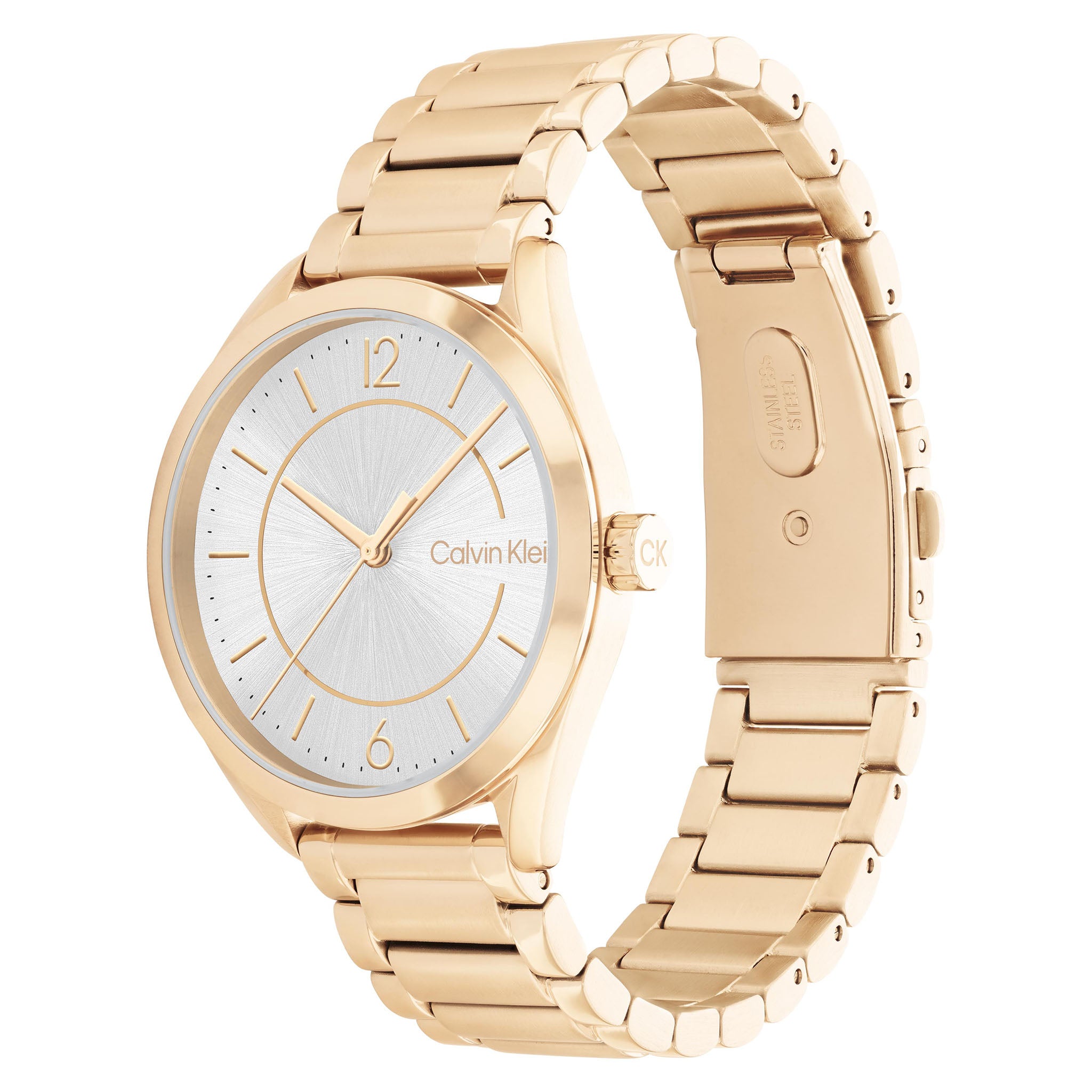 Calvin Klein Carnation Gold Steel Grey Dial Women's Watch - 25200191