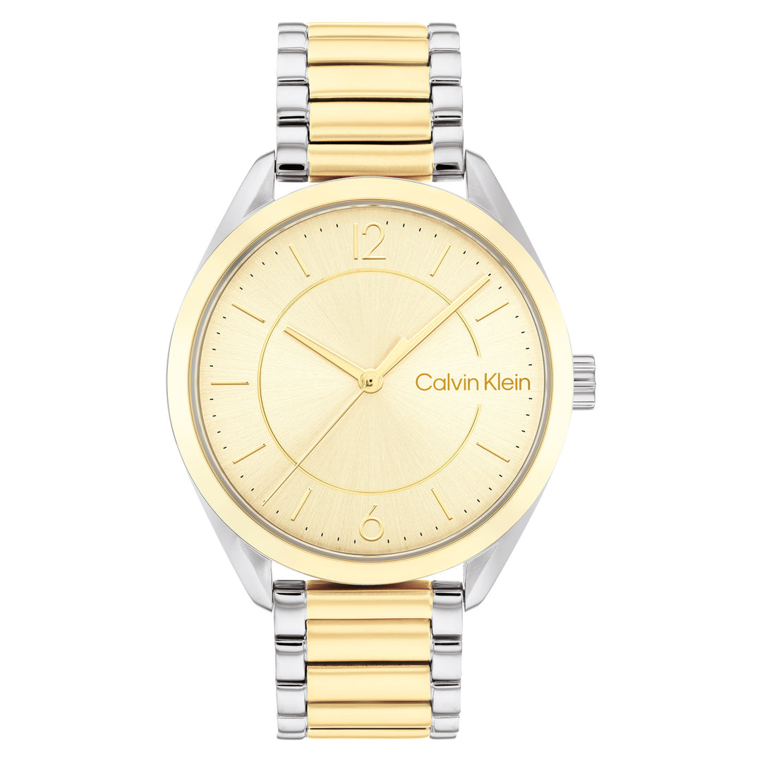 Calvin Klein Two-Tone Steel Gold Dial Women's Watch - 25200192