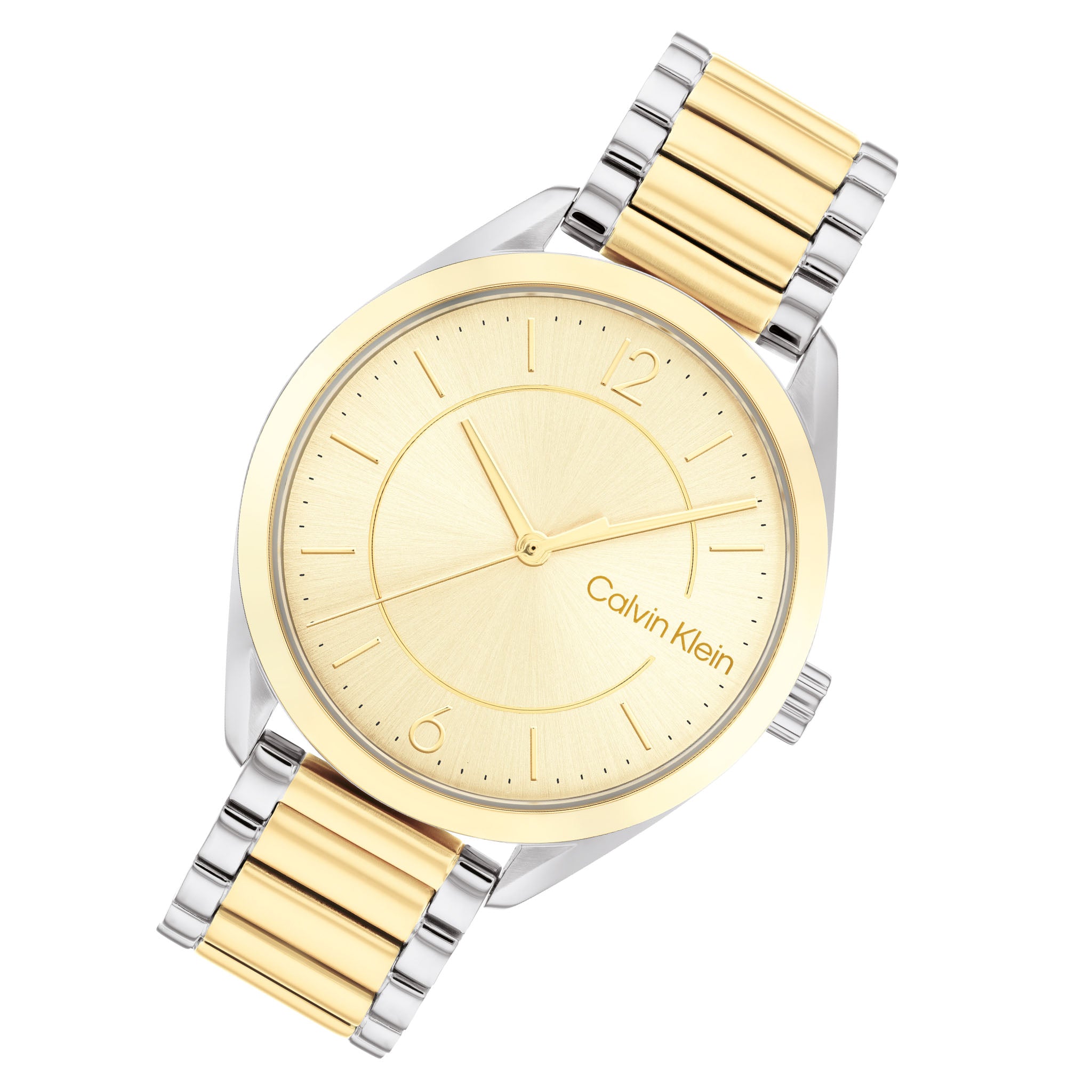 Calvin Klein Two-Tone Steel Gold Dial Women's Watch - 25200192