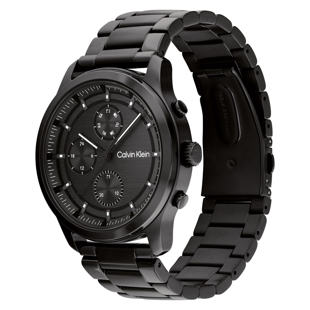 Calvin Klein Sport Multi-Function Ionic Plated Black Steel Black Dial ...