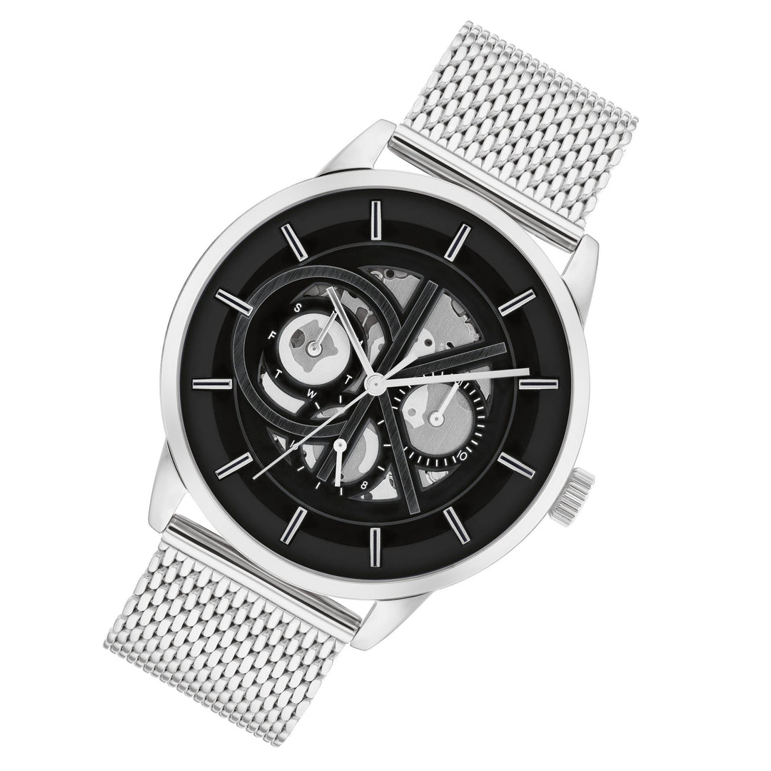 Watch Men\'s Australia Stainless Klein Steel - Factory – Multi-function Skeleton The Dial Black 25200213 Modern Watch Calvin