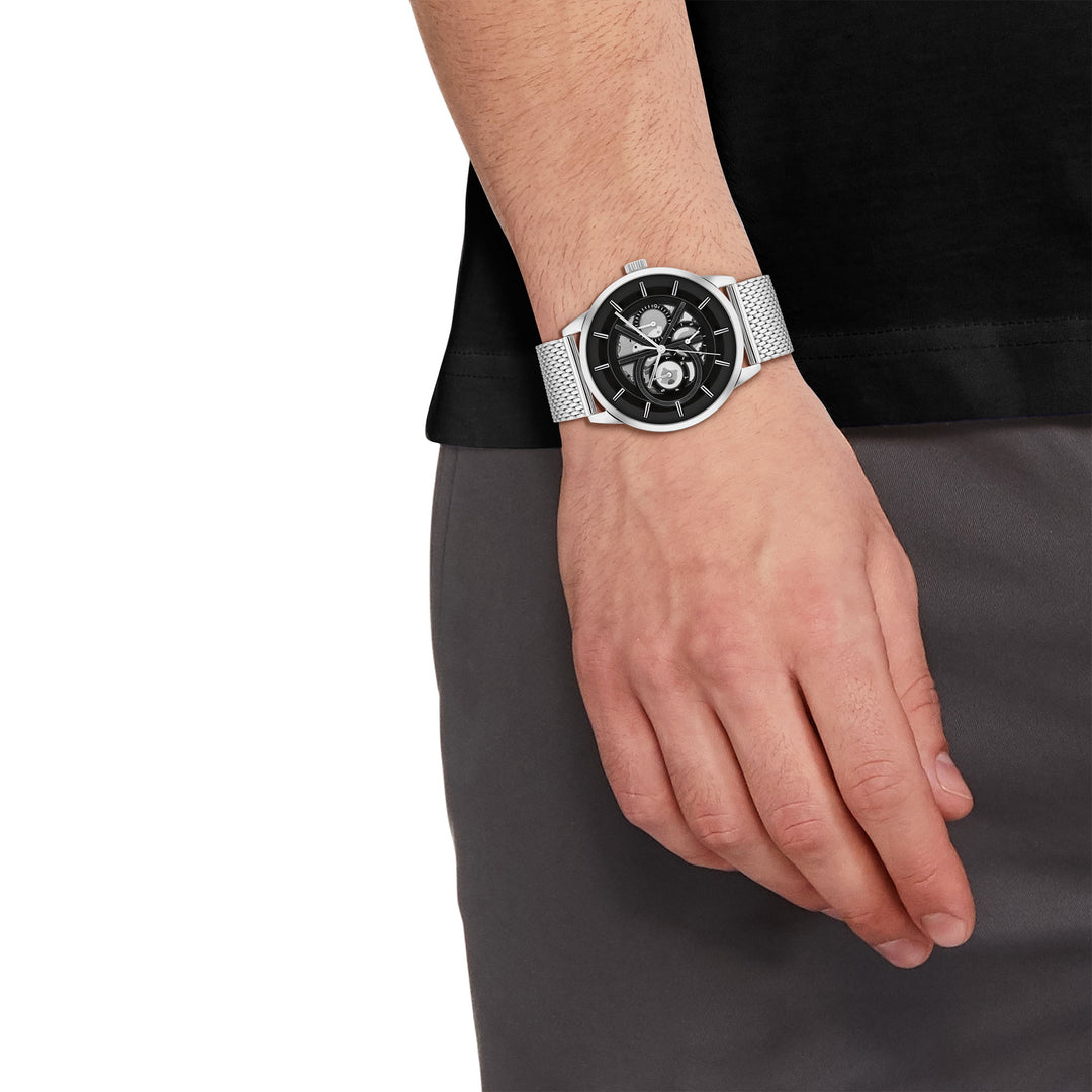 Calvin Klein Skeleton The Men\'s 25200213 Factory Stainless Multi-function Steel Watch Dial Watch – Black Modern Australia 