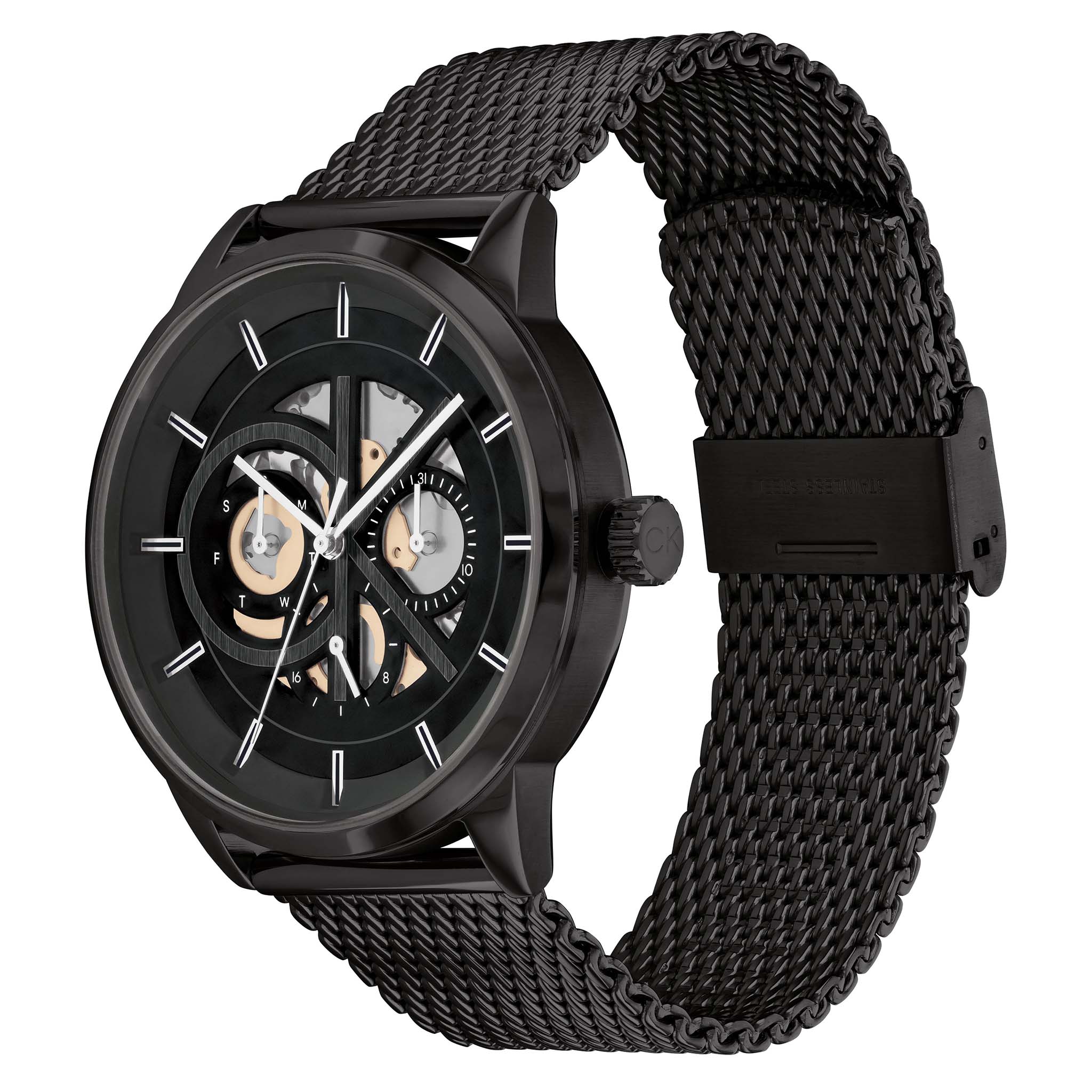 Calvin Klein Black Mesh Multi-function Men's Watch - 25200214