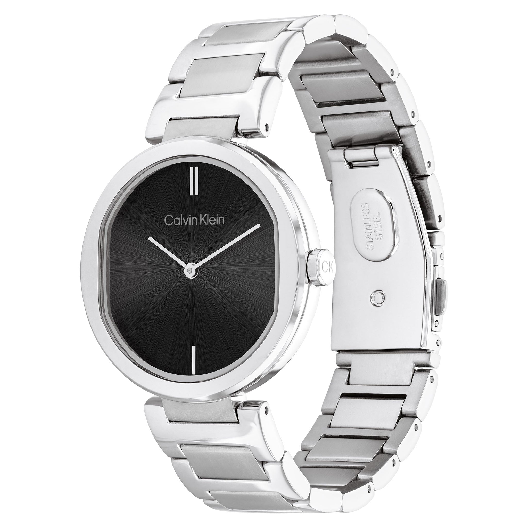 Calvin Klein Stainless Steel Black Dial Slim Women's Watch - 25200249