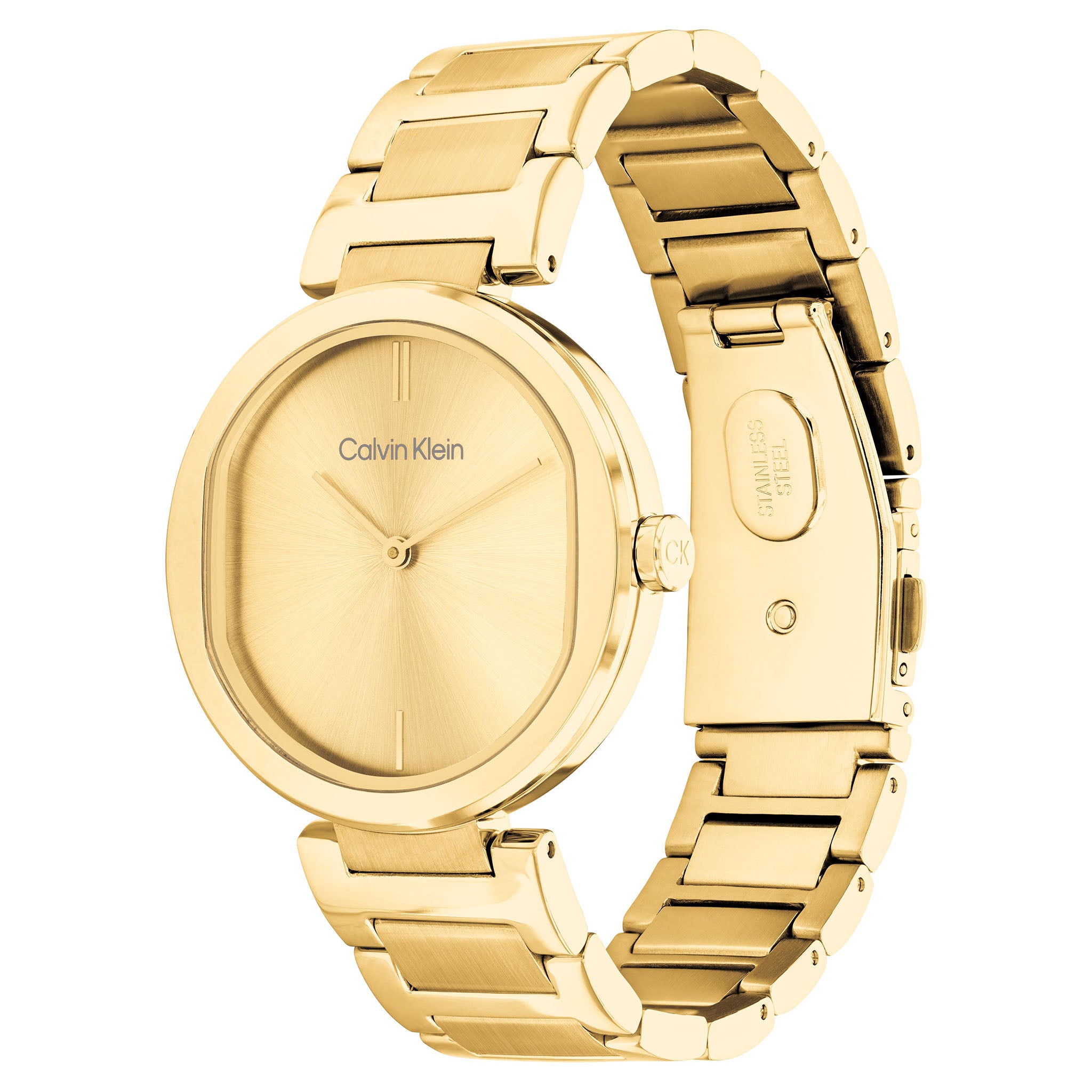 Calvin Klein Light Gold Steel Light Champagne Dial Slim Women's Watch - 25200252