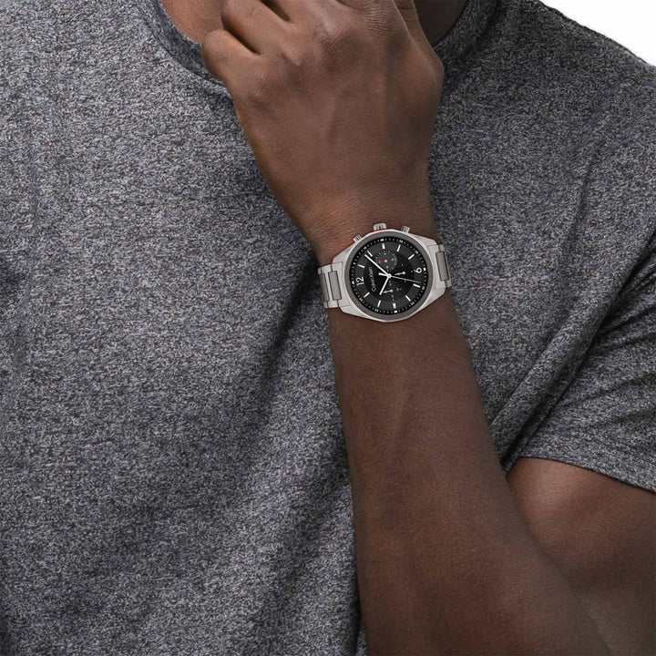 Calvin Klein Dark Grey Steel Black Dial Chronograph Men's Watch - 25200267
